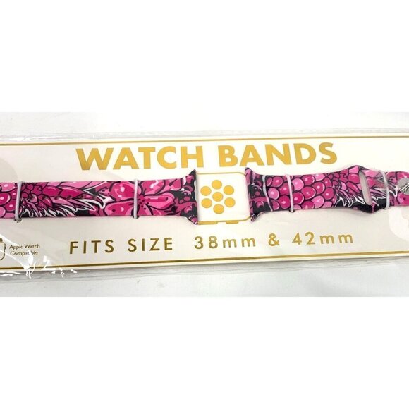 Apple Watch Replacement Band Simply Southern Floral Pink White Silicone 38-42mm - Picture 2 of 3